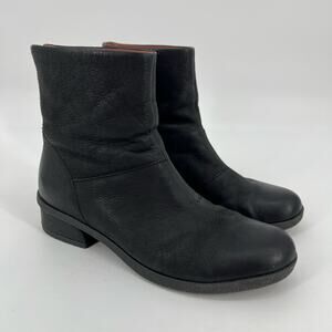 Dansko Brianne Casual Boots Womens EU 41 US 10.5-11 Black Leather Waterproof Zip